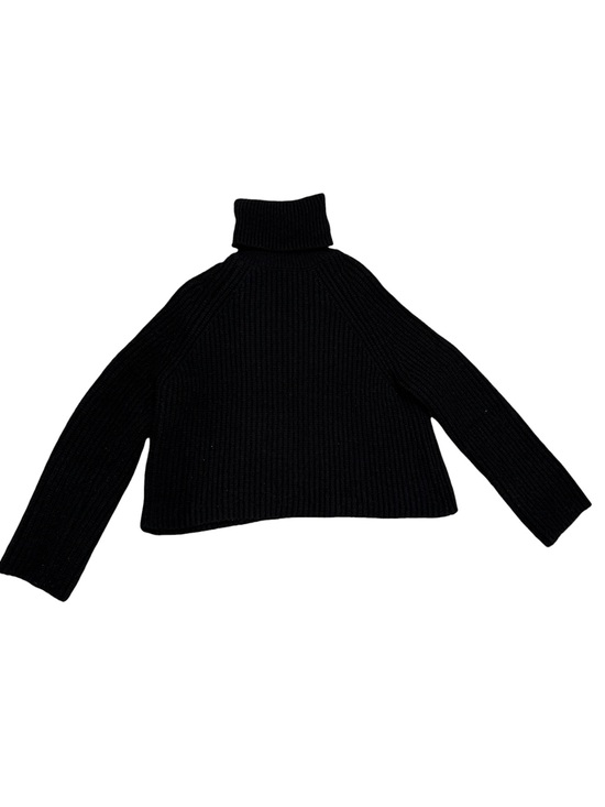 Shop Priceless Sweaters - Priceless Black Ribbed Oversized Turtleneck Sweater